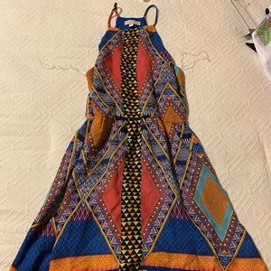 GB Patterned Flare Dress